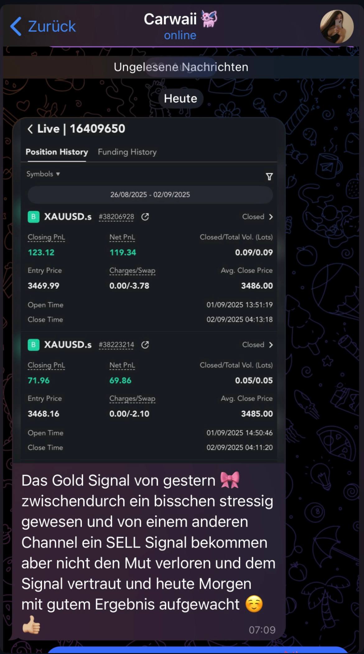 Testimonial 5 Profit Screenshot